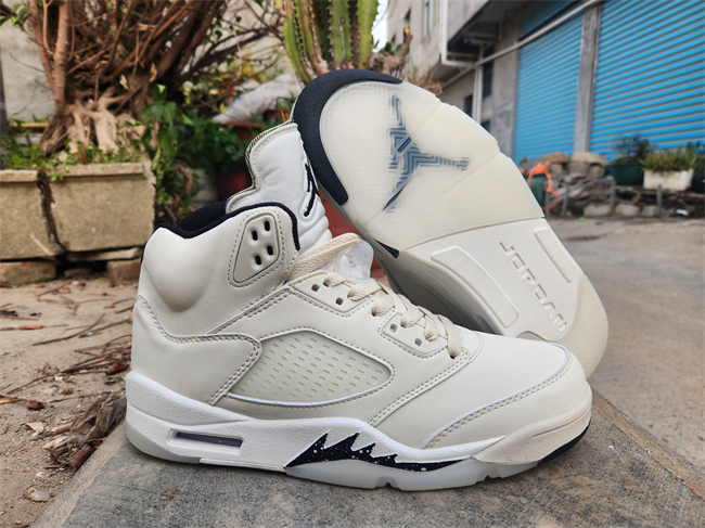 Men's Running Weapon Air Jordan 5 White Shoes 083